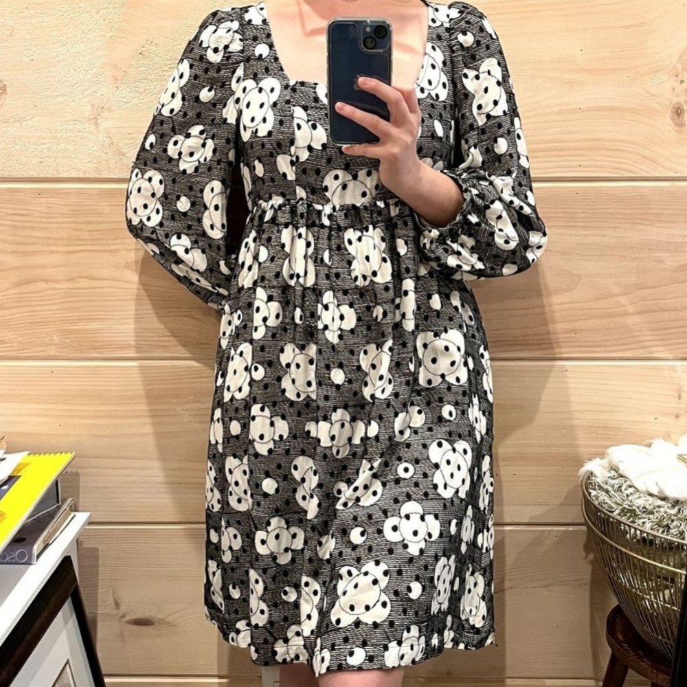 Anthropologie Retro Square Neck Babydoll Dress - Picture 12 of 16